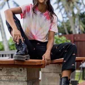 NWOT Volcom Tern N' Bern Tie Dye Boyfriend Tee